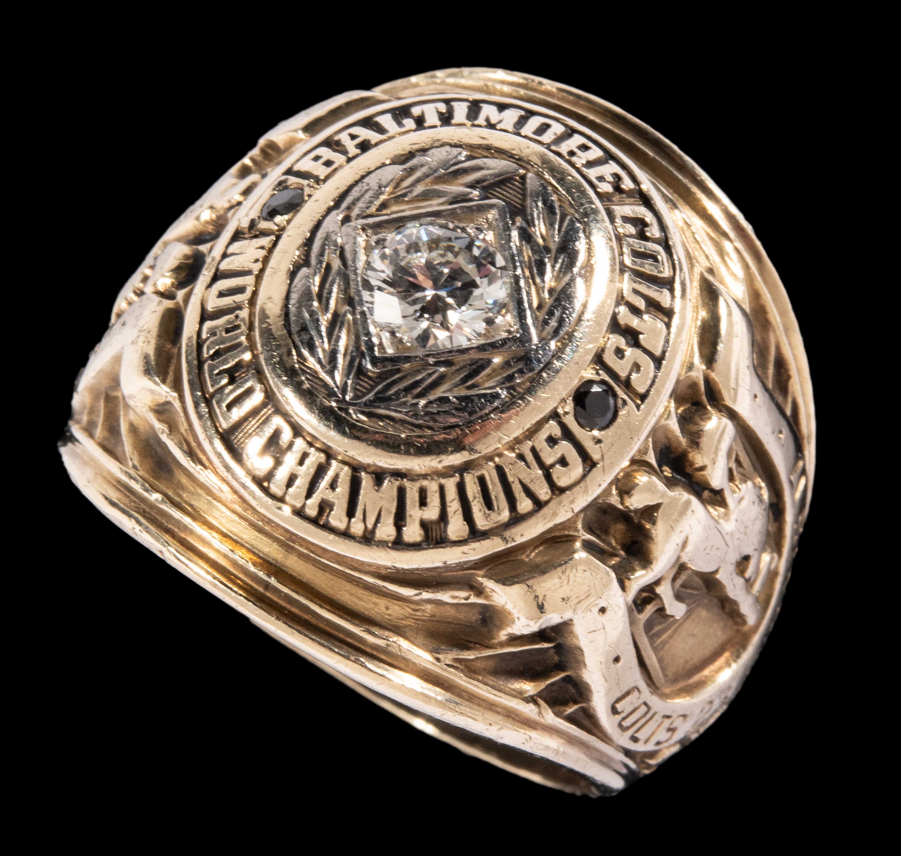 Monumental Johnny Unitas 1958 Baltimore Colts 14K gold Championship ring